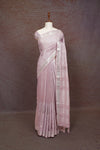 Pastel Lavender Semi Linen Saree