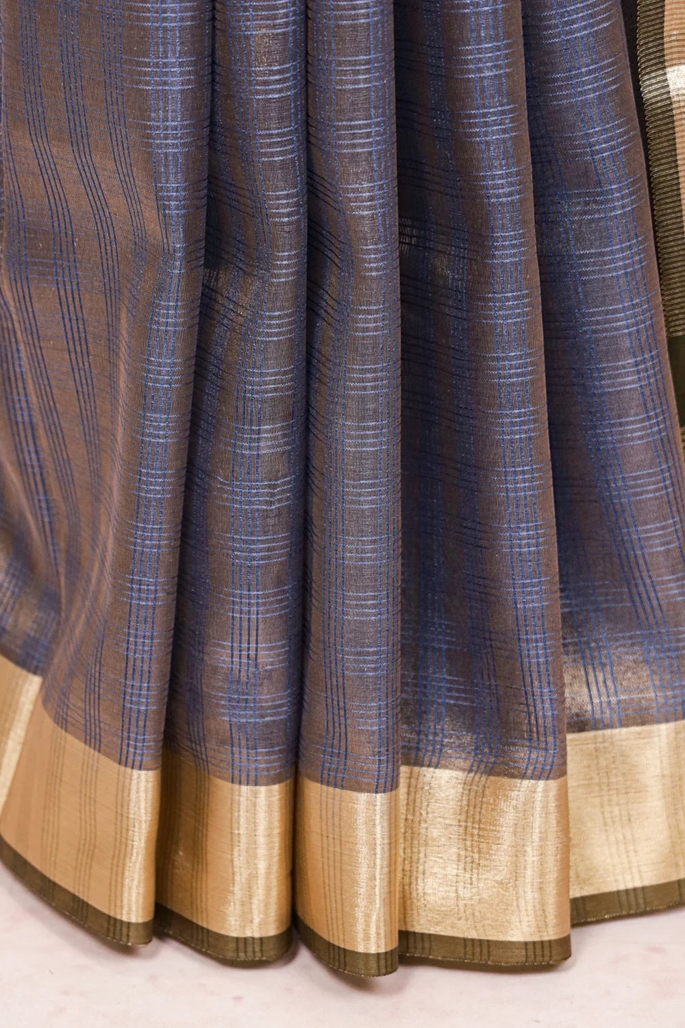 Blue Semi Tissue Saree