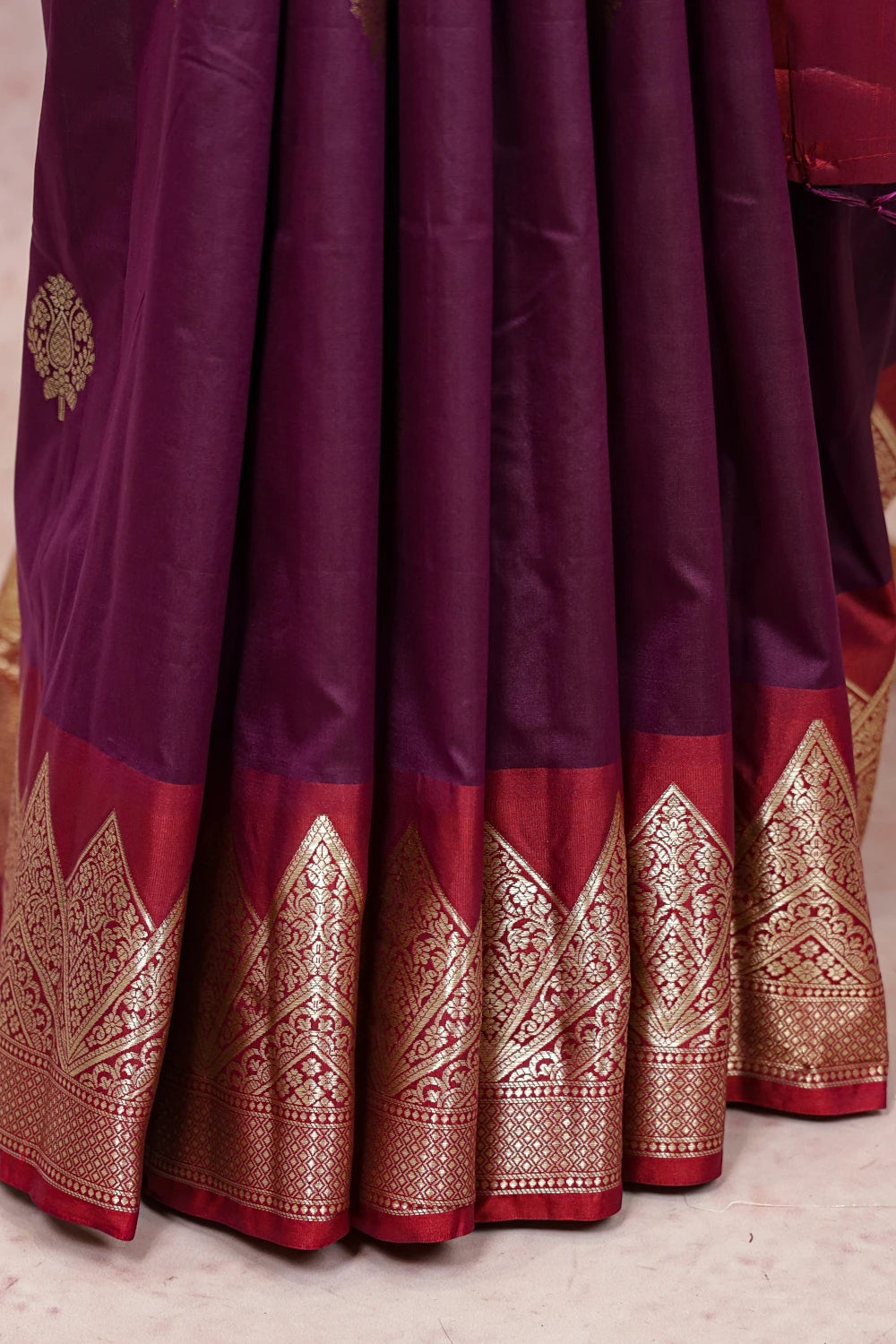 Grape Wine Art Silk Saree