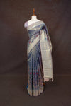 Blue Semi Tissue Saree