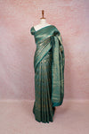 Peacock Green Semi Tissue Saree