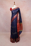 Navy Blue Semi Silk Saree