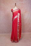 Red Rose Semi Banarasi Saree