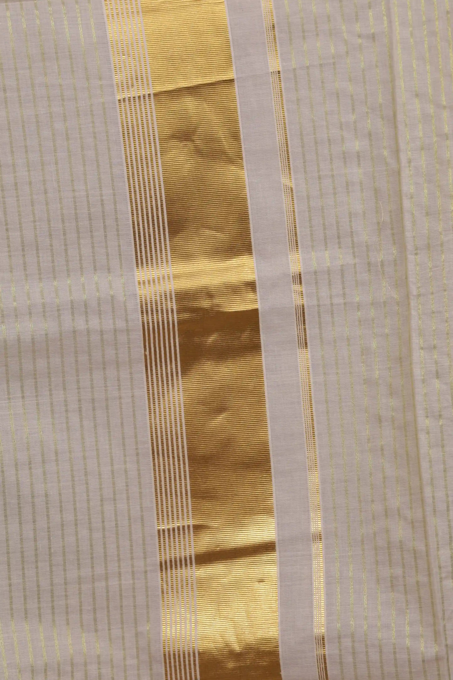 Off White Cotton Kerala Saree