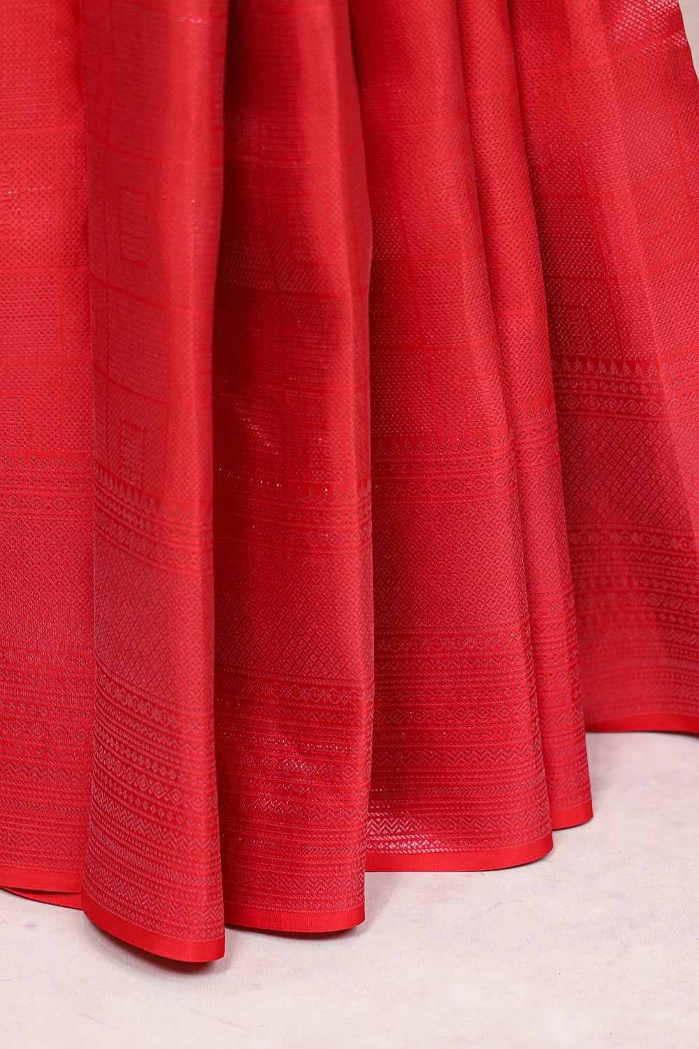 Red Kancheepuram Silk Saree