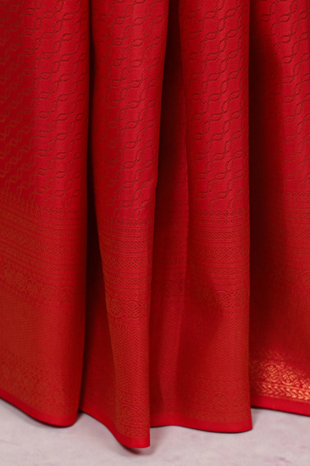 Blood Red Kancheepuram Silk Saree
