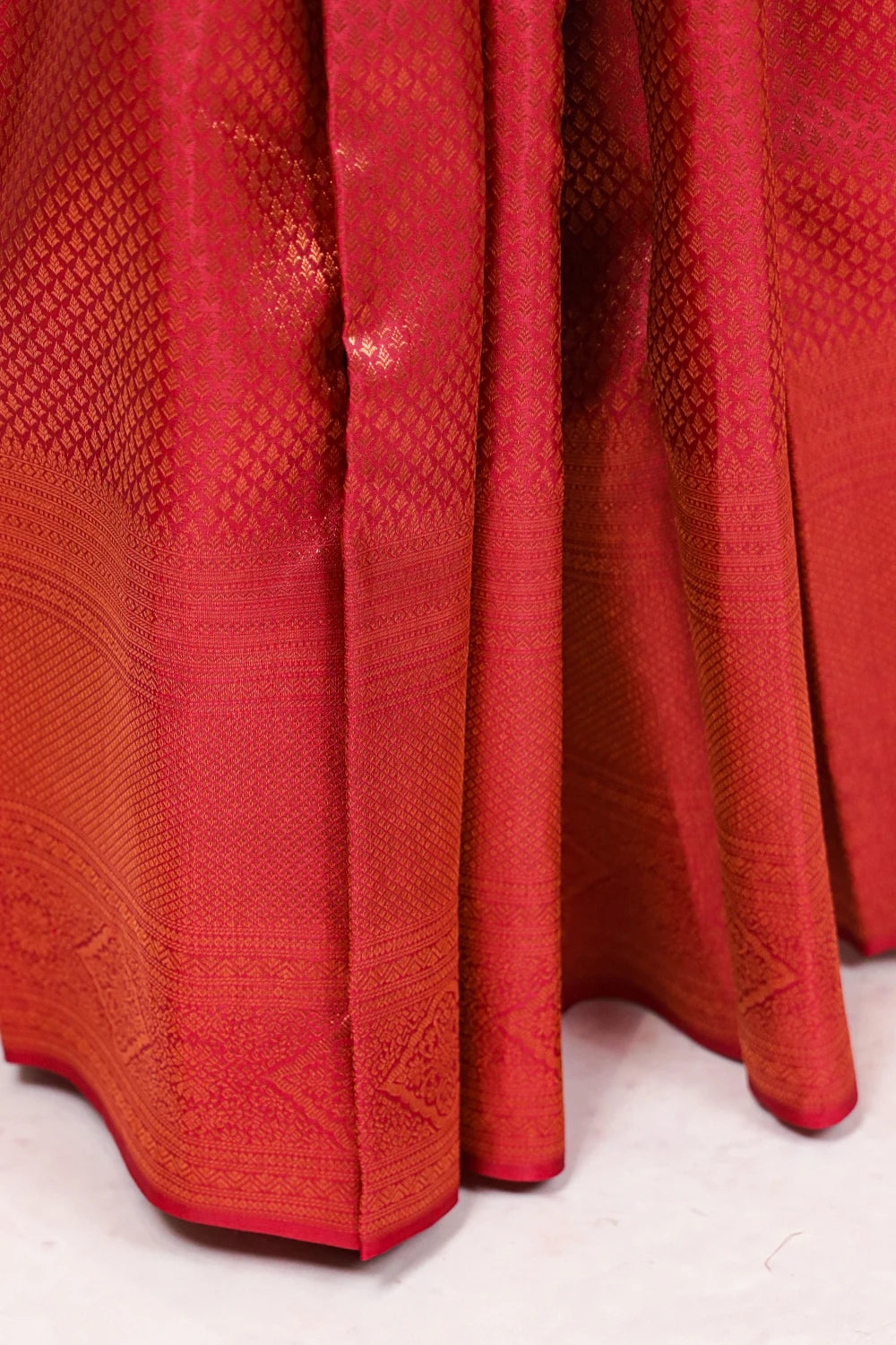 Reddish Maroon Kancheepuram Silk Saree