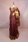 Burgundy Color Kancheepuram Silk Saree