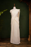 Off White Cotton Kerala Set Mundu