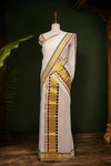 Off white Cotton Kerala Set Mundu