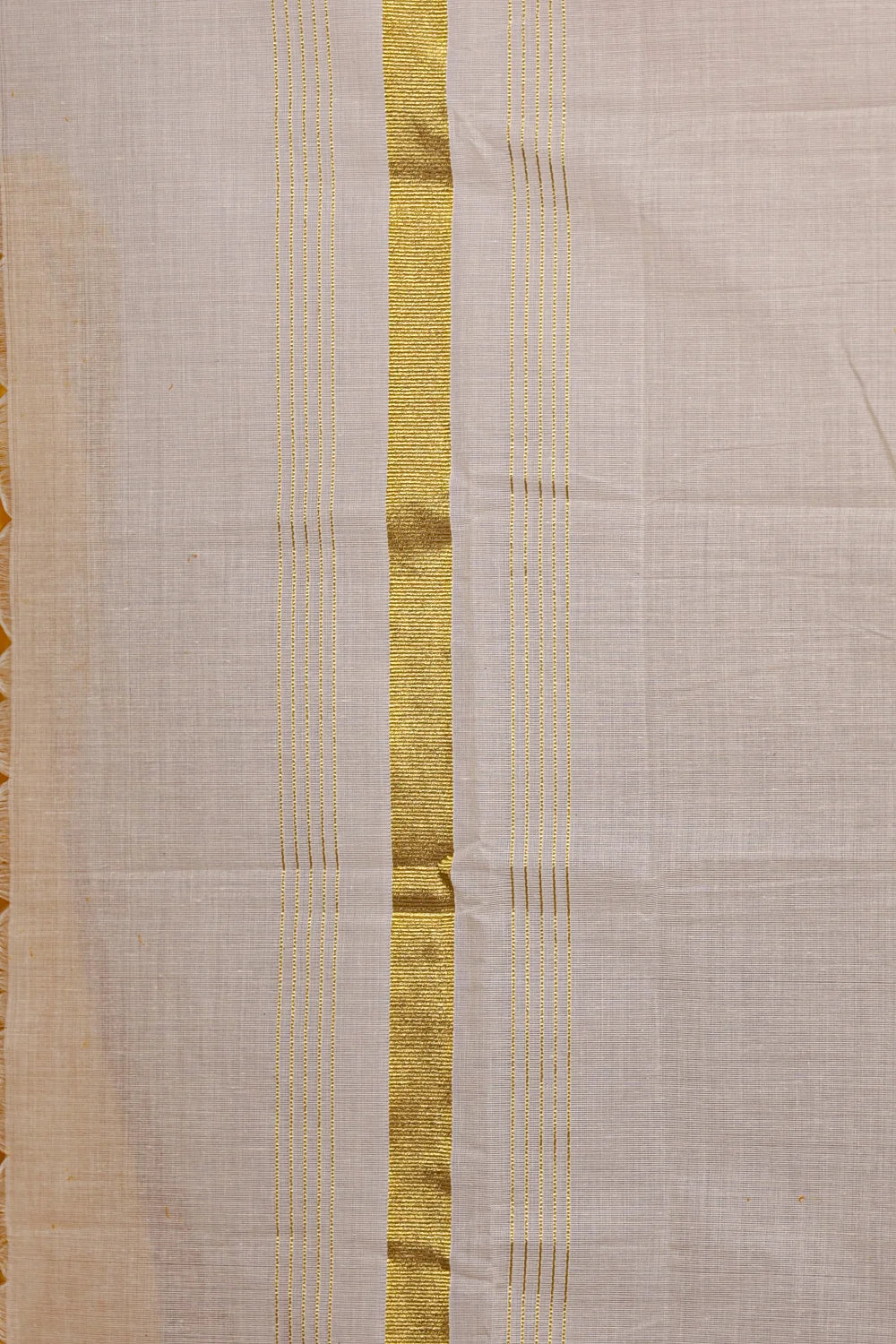 Cream Cotton Checks Unstitched Churidhar Material
