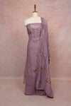 Lavender Mul Chanderi Embroidery Unstitched Material