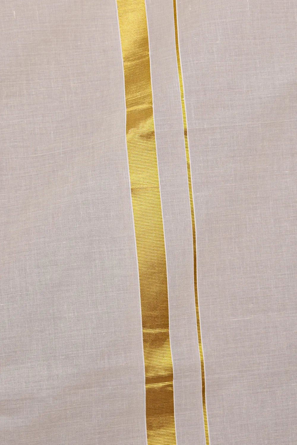 Off White Cotton Kerala Saree - Seematti