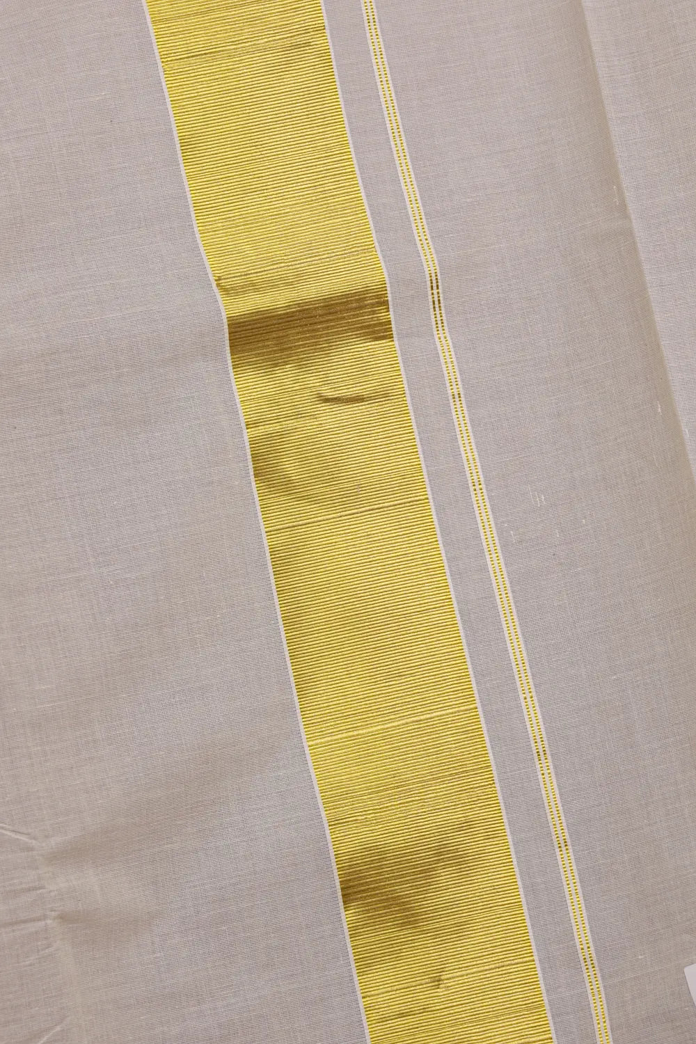 Off White Cotton Kerala Saree