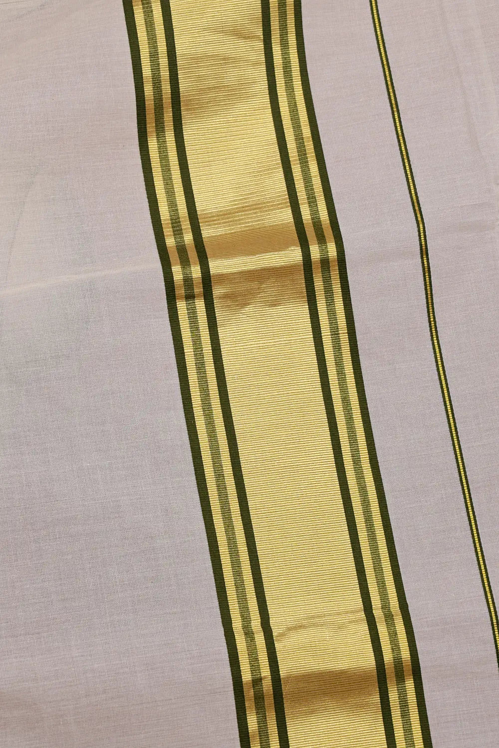 Off White Cotton Kerala Saree