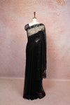 Black Net Saree - Seematti