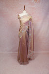 Lavender Tissue Organza Saree - Seematti