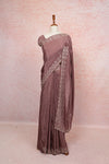 Pastel Lavender Organza Saree - Seematti