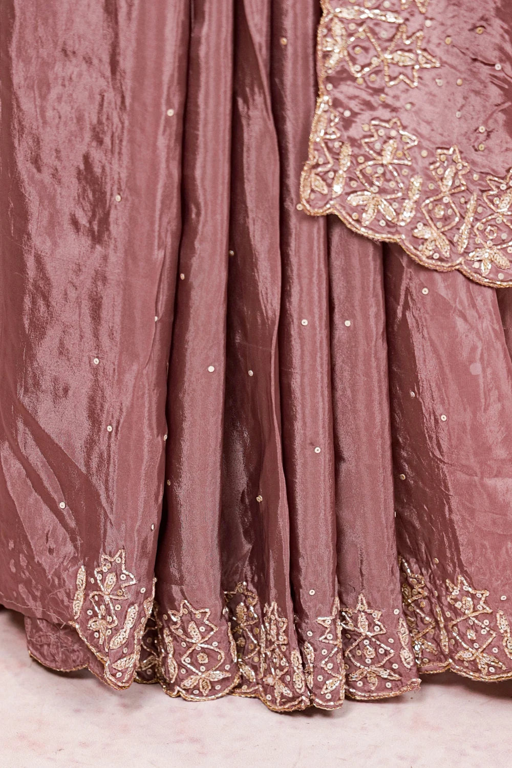 Pastel Lavender Organza Saree