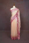 Milk Rose Organza Saree - Seematti