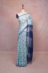 Light Blue Semi Linen Saree