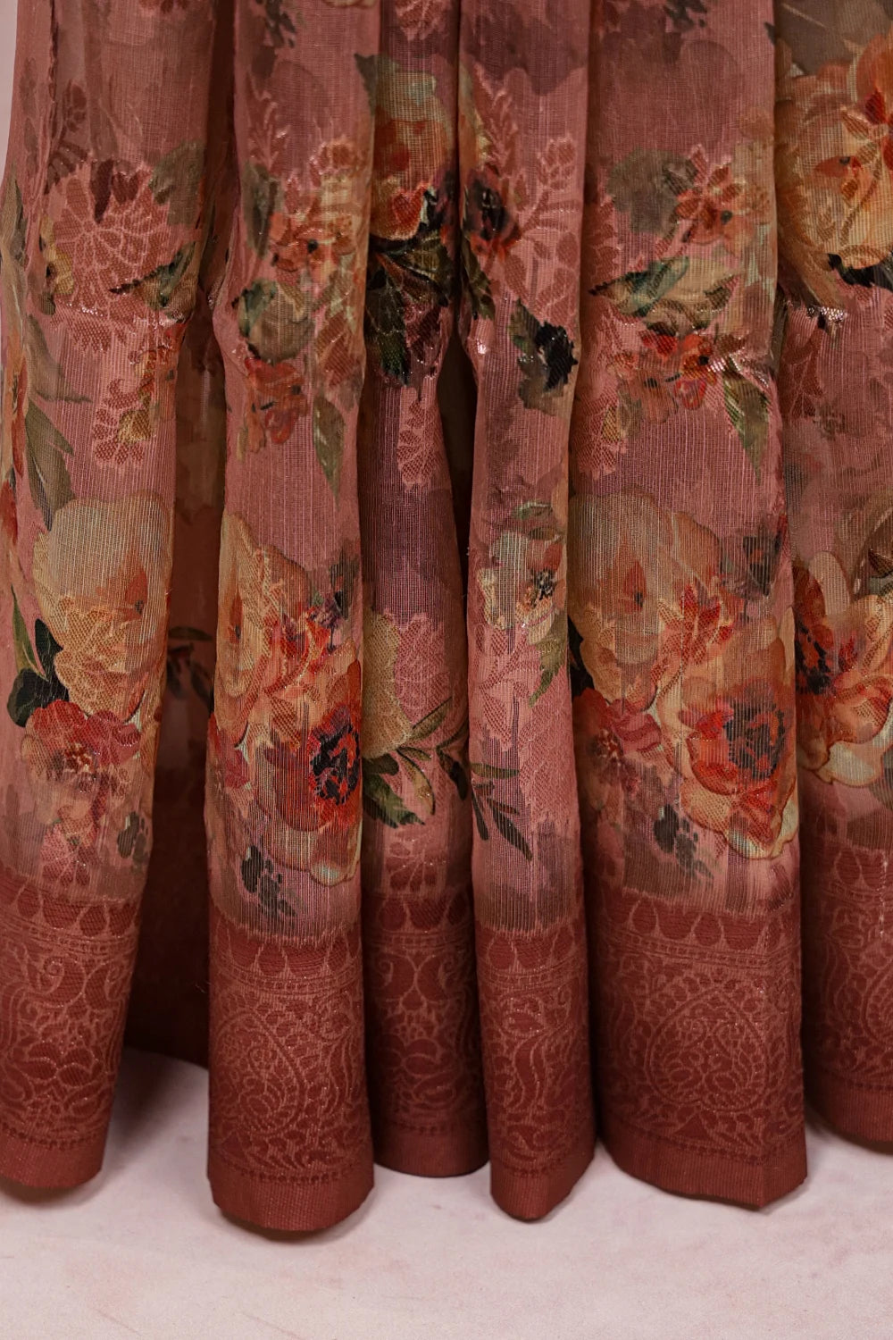 Gold Semi Tissue Saree