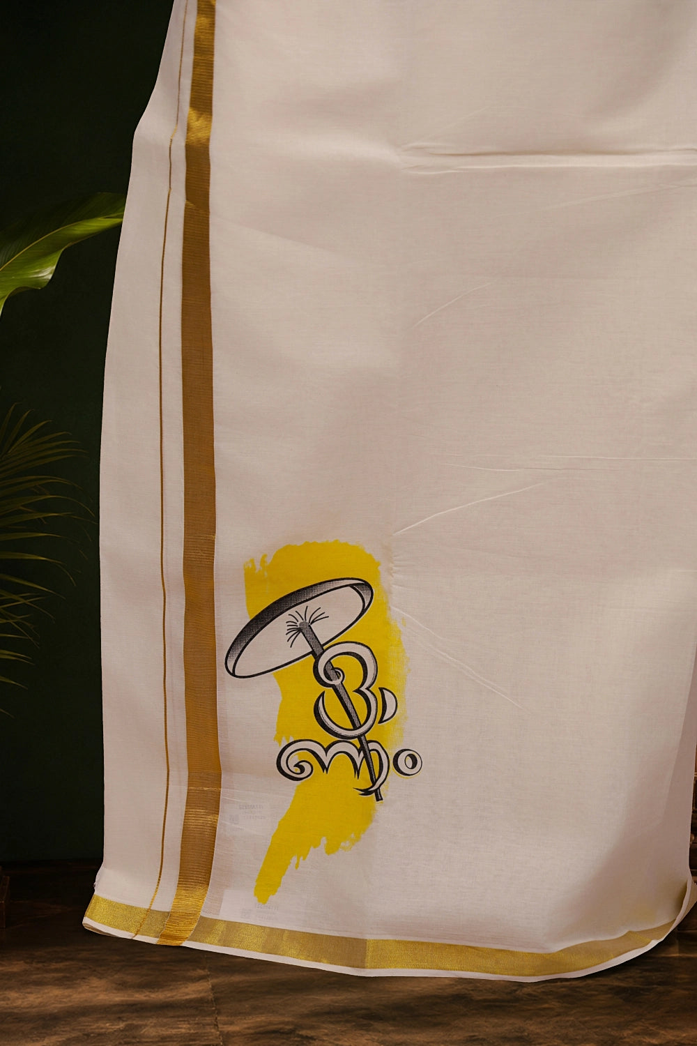 Cream Cotton Digital Printed Dothi