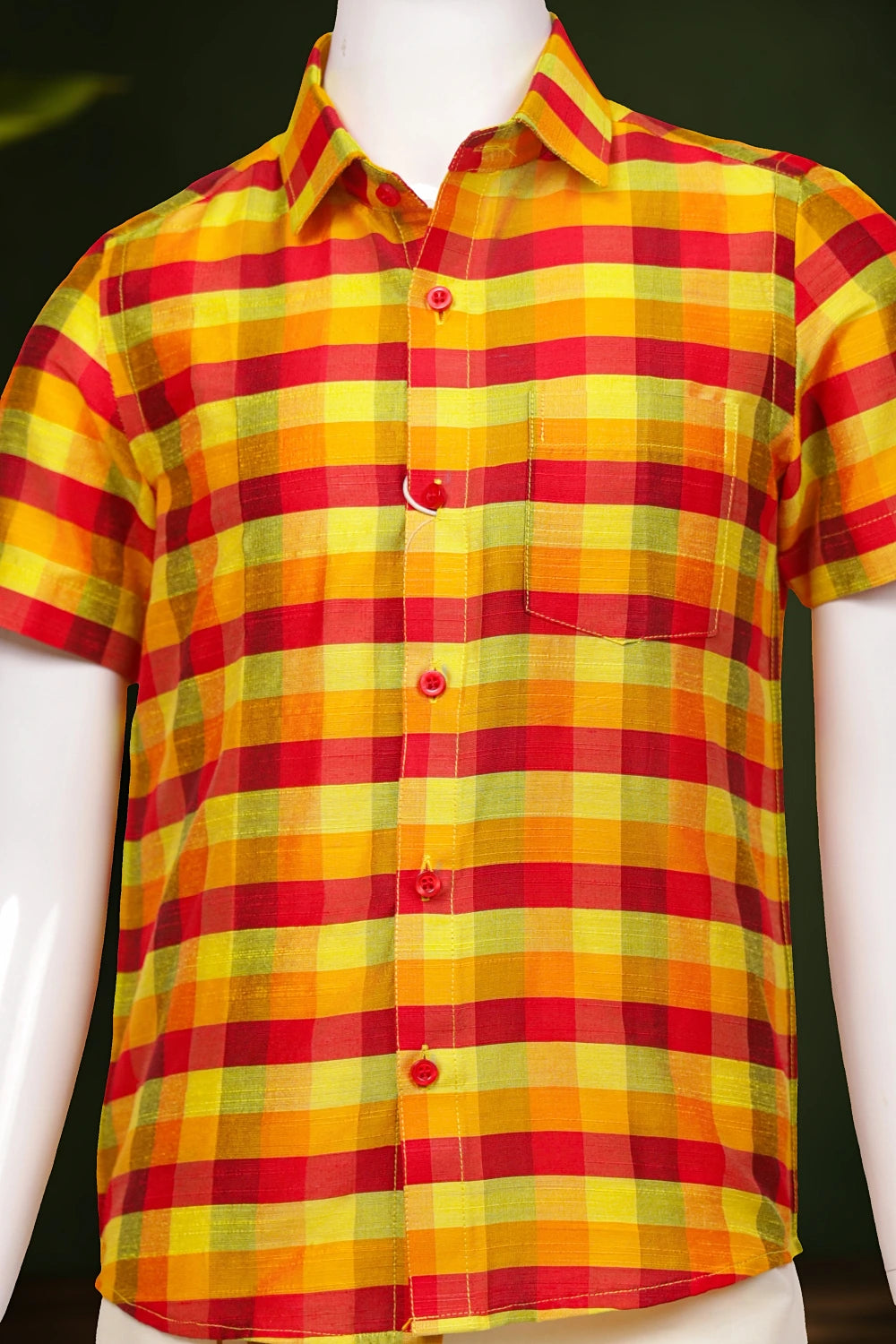 Boys Multi Color Check Shirt