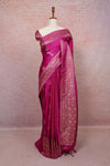 Magenta Semi Banarsi Saree