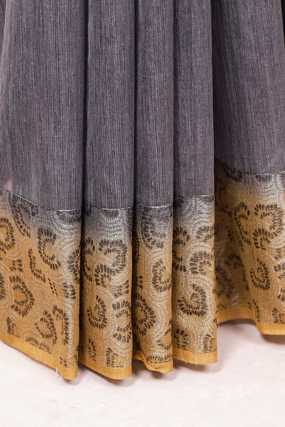 Grey Jute Banarasi Saree