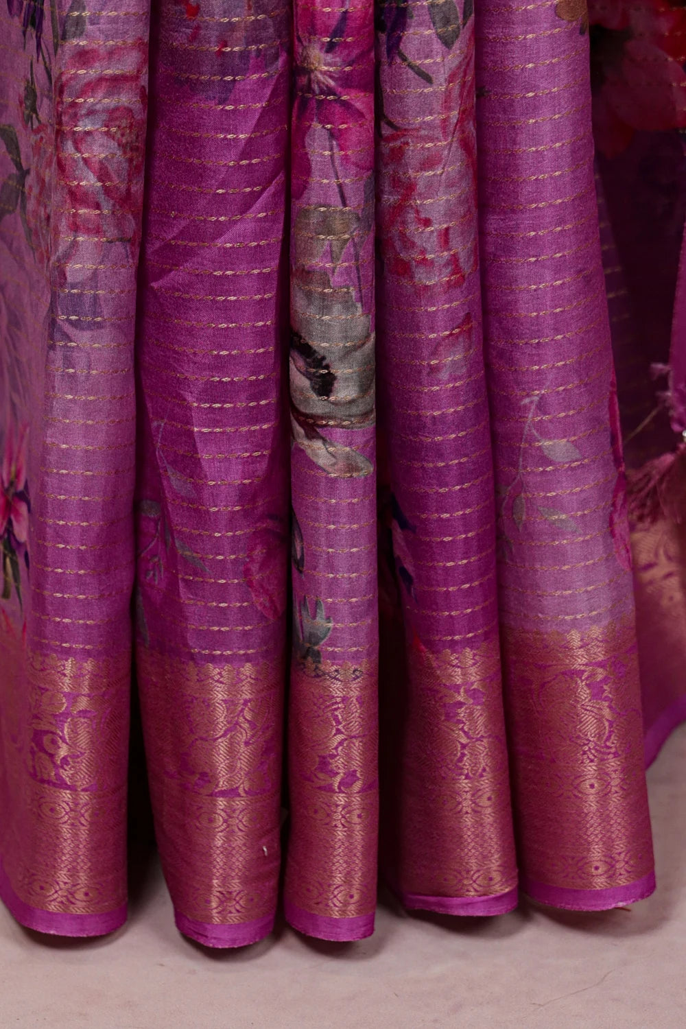 Pink Semi Tussar Saree