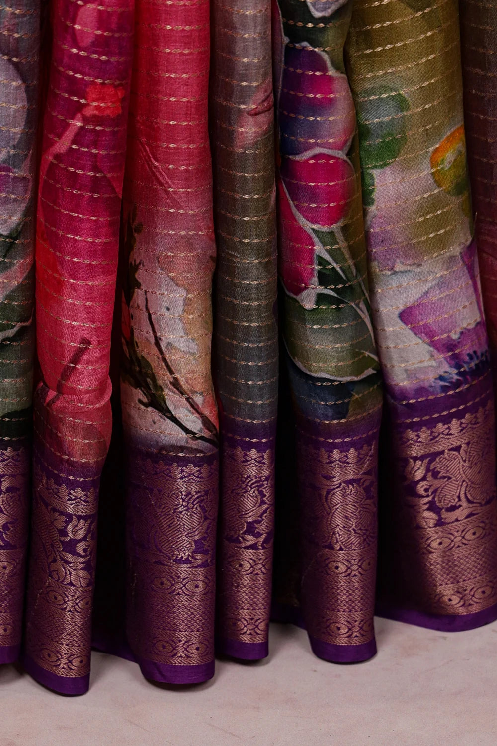 Multi Color Semi Banarasi Saree