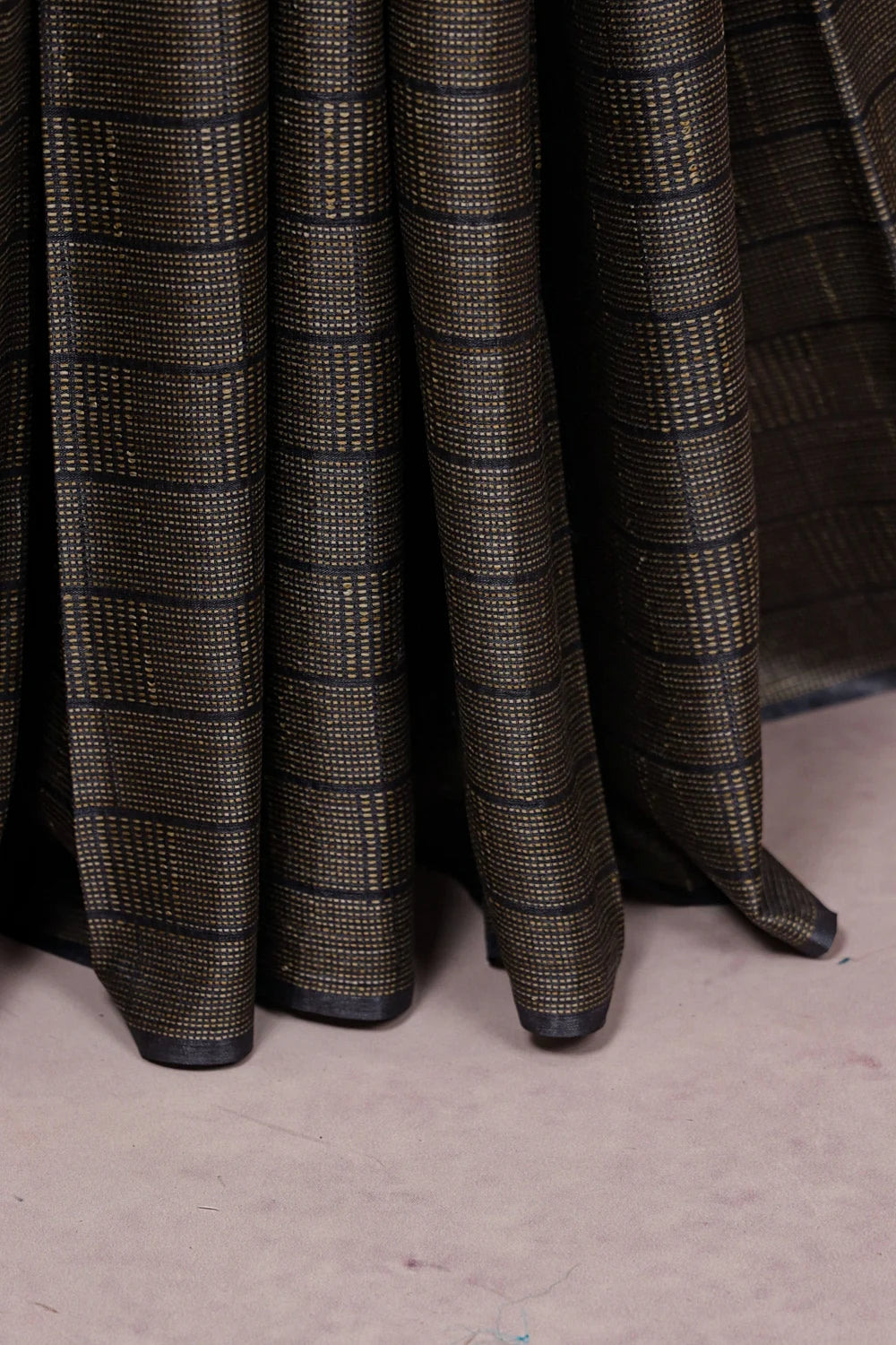 Grey Tussar Silk Saree