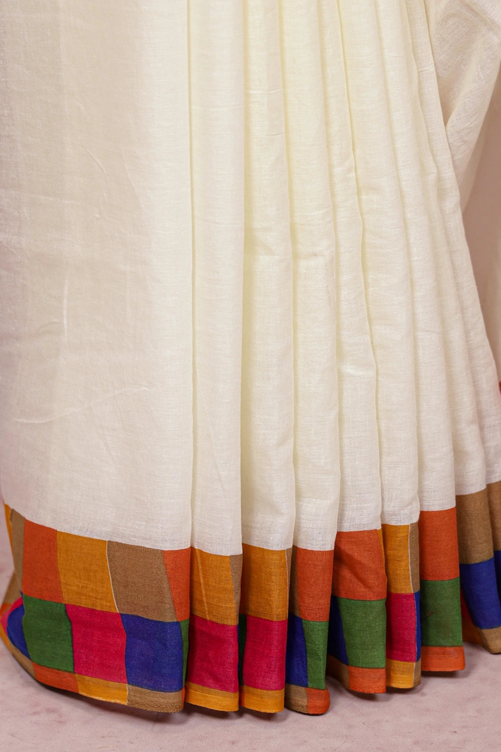 Cream Mul Cotton Kerala Saree