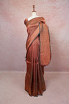 Maroonish Green Kancheepuram Semi Silk Saree