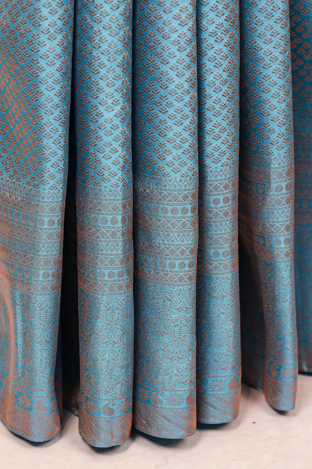 Light Blue Kancheepuram Semi Silk Saree