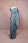 Light Blue Kancheepuram Semi Silk Saree