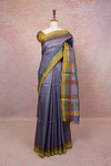Ash Tussar Silk Saree - Seematti