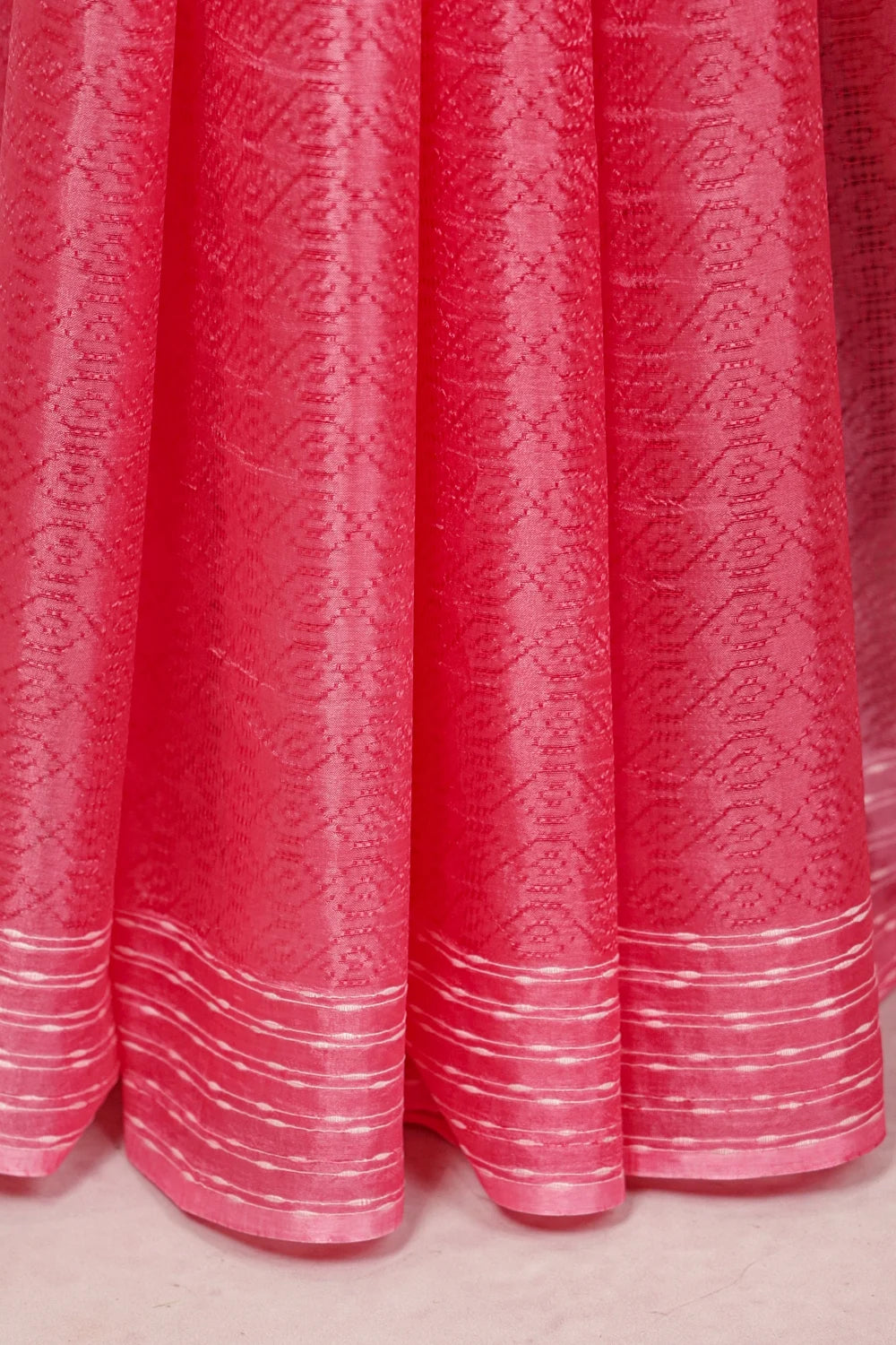 Pink Tussar Silk Saree - Seematti