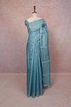 Light Blue Tussar Silk Saree