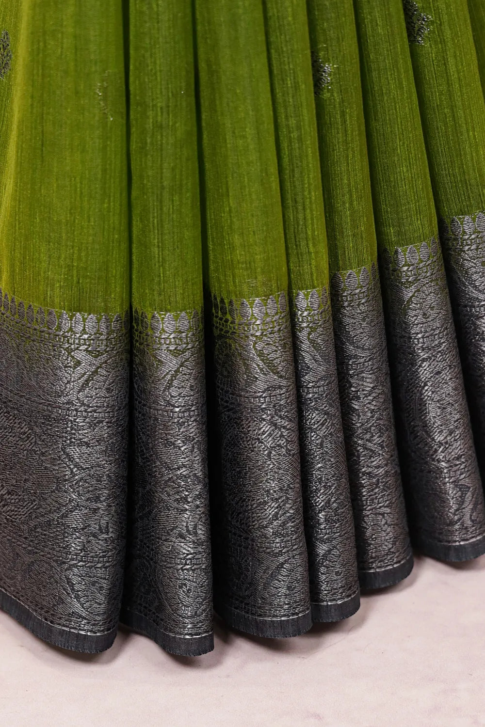 Green Semi Jute Saree