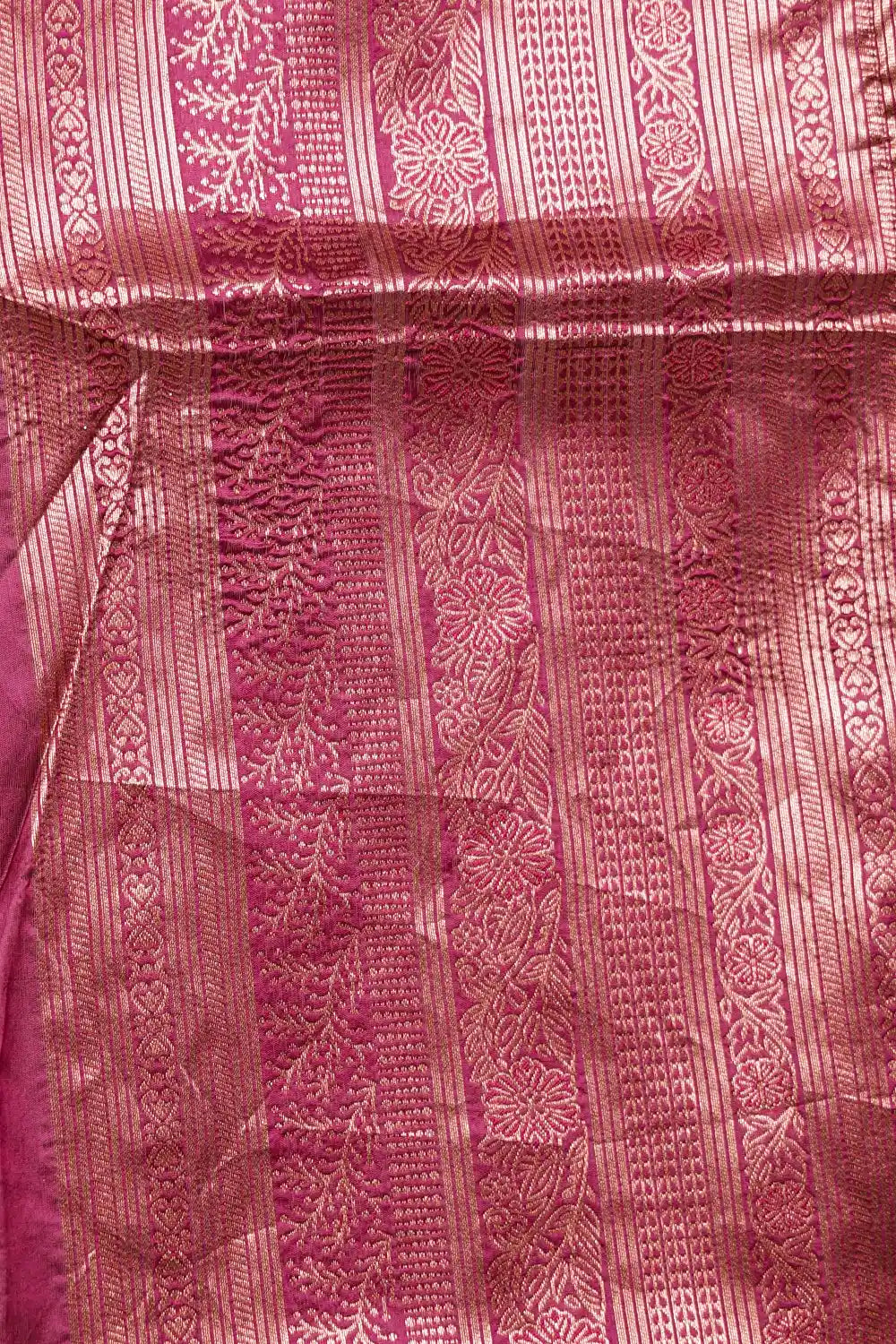 Dark Onion Pink And Wine Synthetic Brocade Dhavani Set