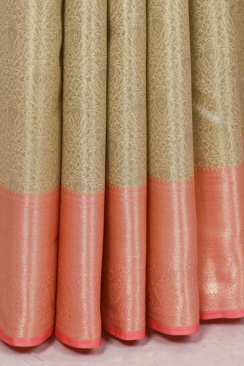 Gold Semi Tissue Silk Kancheepuram Saree