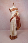 Off White Semi Kancheepuram Saree