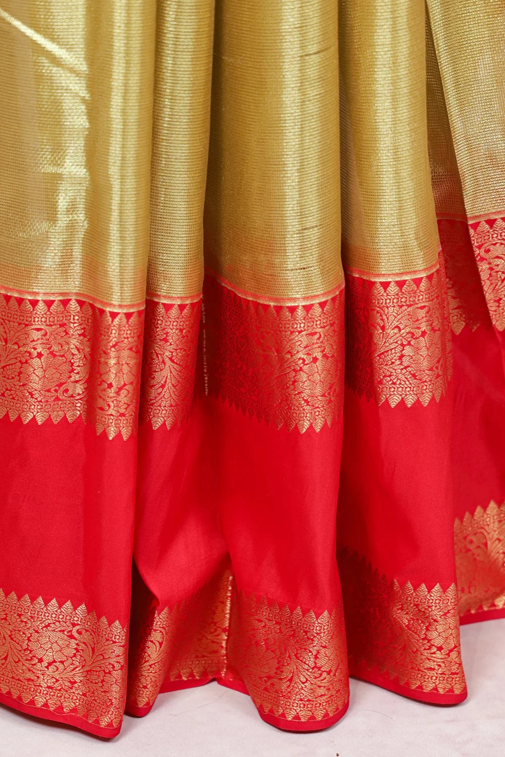 Gold Semi Tissue Silk Kancheepuram Saree