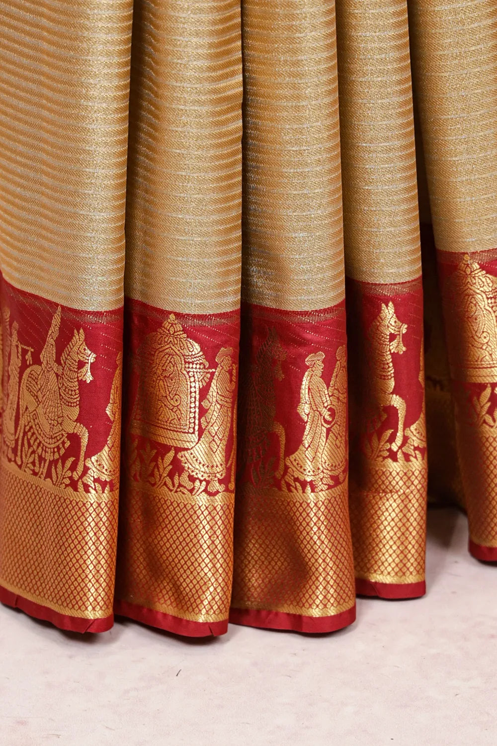 Gold Semi Tissue Silk Kancheepuram Saree