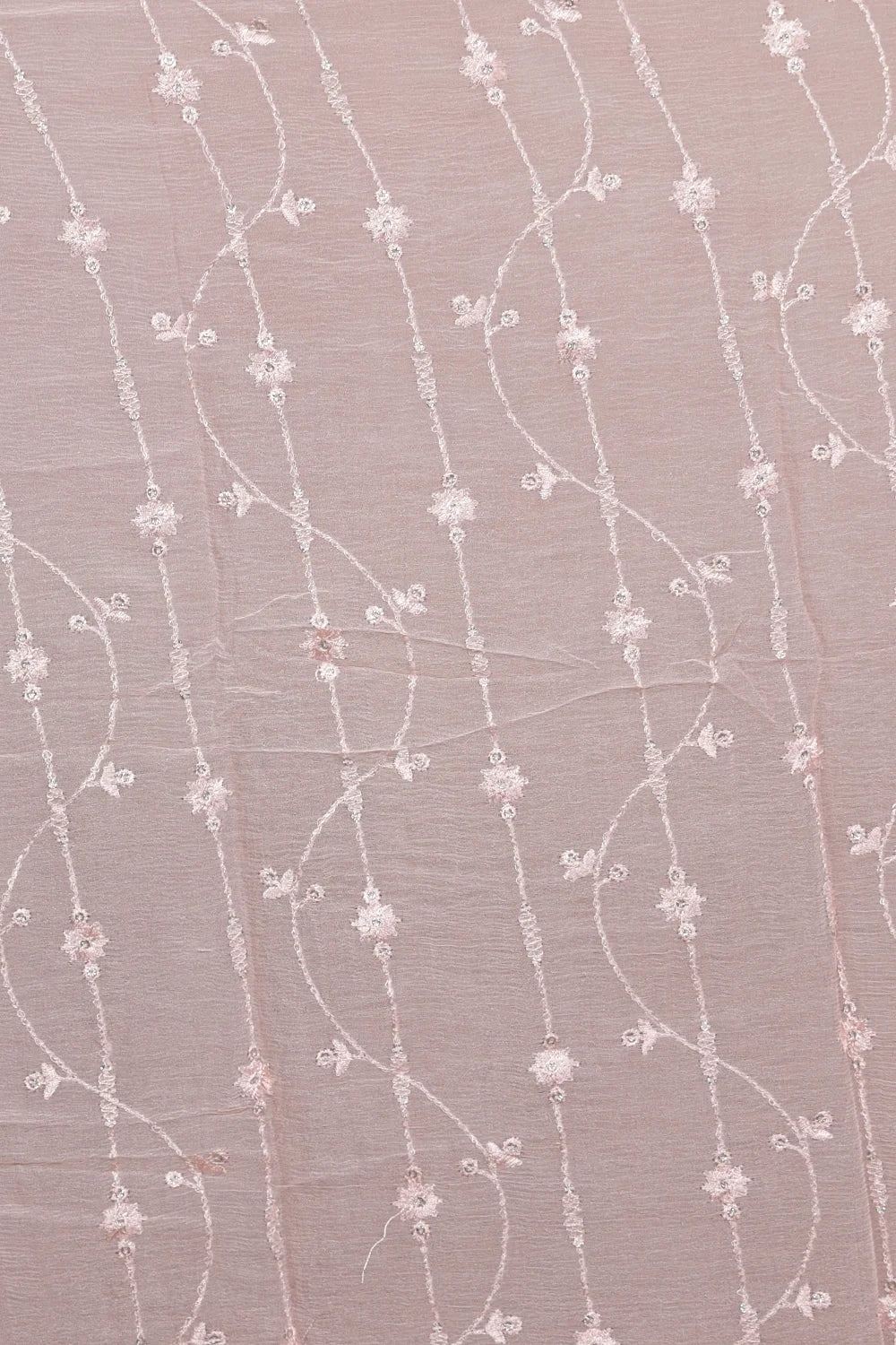 Baby Pink Cotton Printed Unstitched Churidhar Material