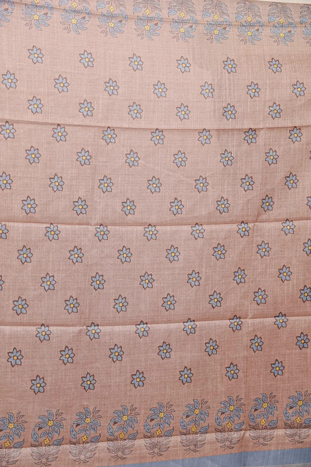 Beige Color Semi Chanderi Plain Unstitched Churidhar Material