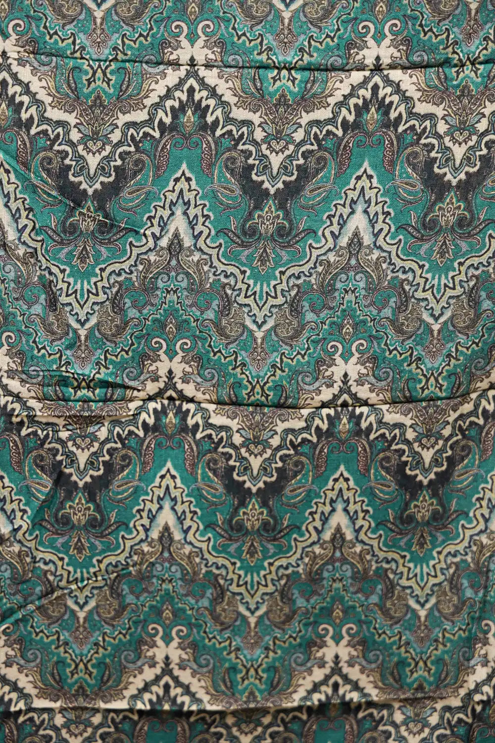 Sapphire Green Linen Silk Beads Work Unstitched Churidhar Material