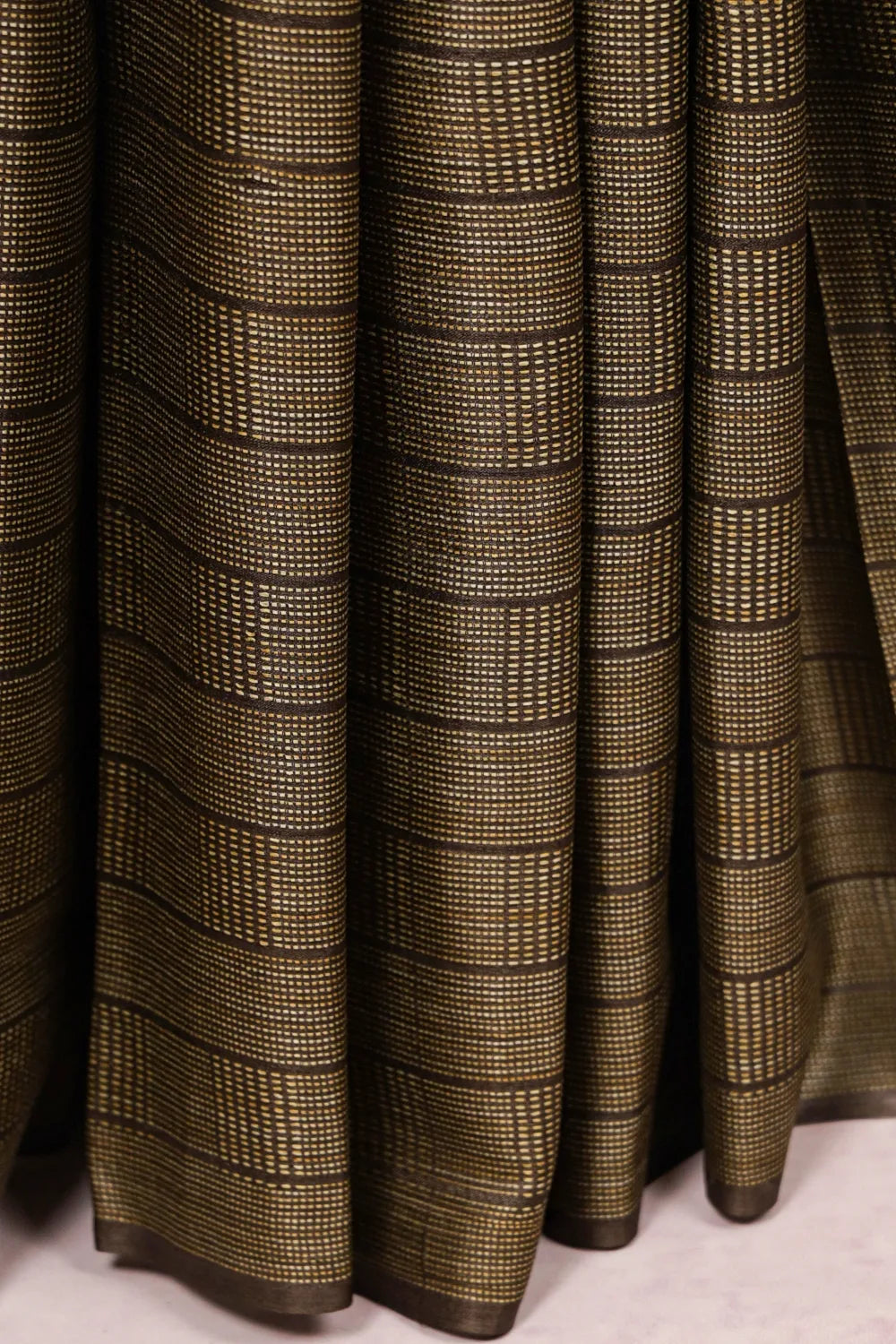 Coffee Brown Tussar Silk Saree
